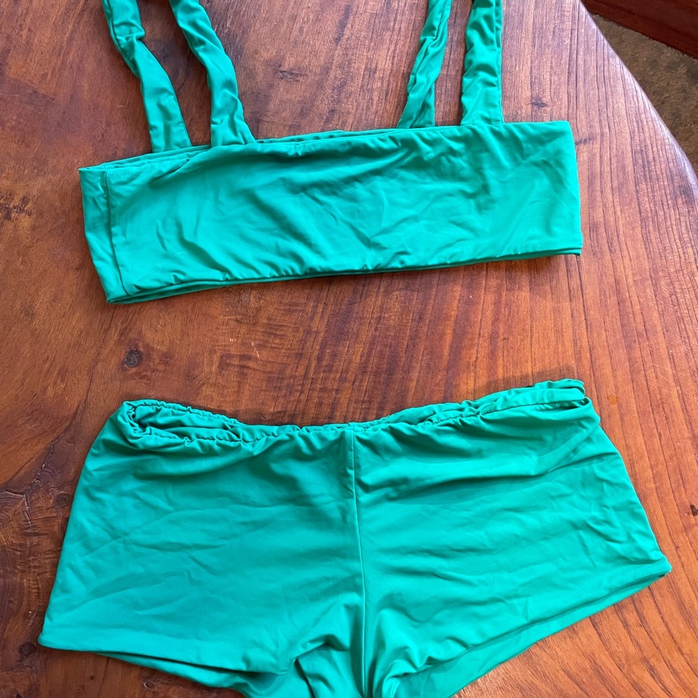 Green San Lorenzo Two-Piece Swimwear Set